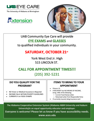 UAB Community Eye Care Flyer 