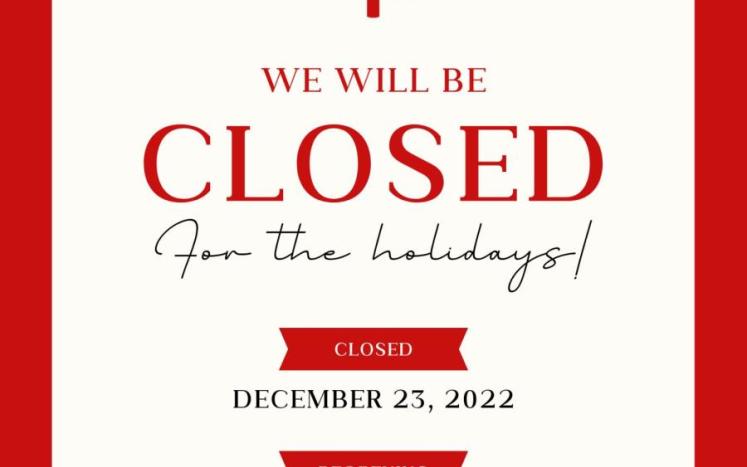 Holiday Closure Flyer