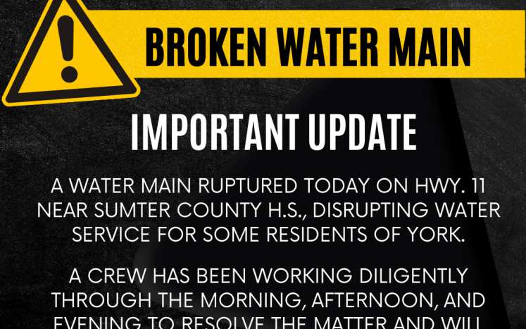 Broken Water Main Update Flyer