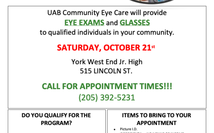 UAB Community Eye Care Flyer 